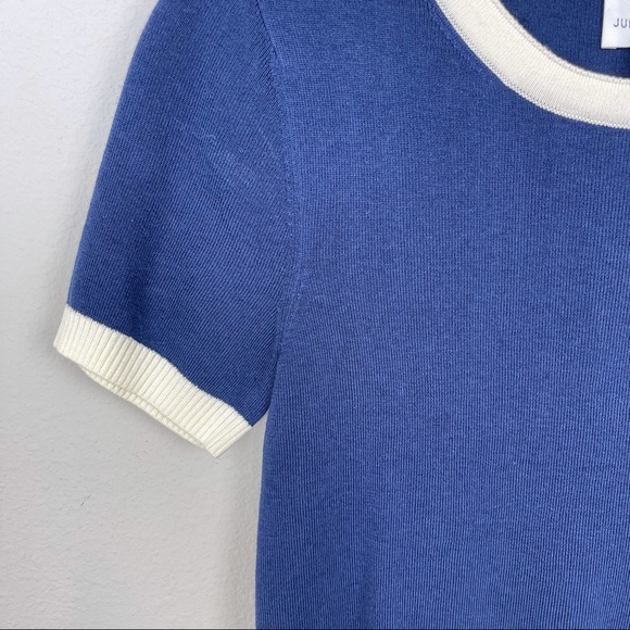 NWT Julie Brown NYC White/Navy Short Sleeve Top - Picture 6 of 12